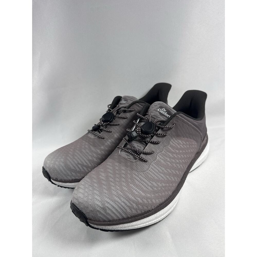 Dr Comfort Mens Size 10M Gray Walking Comfort Shoes Sneakers Orthopedic